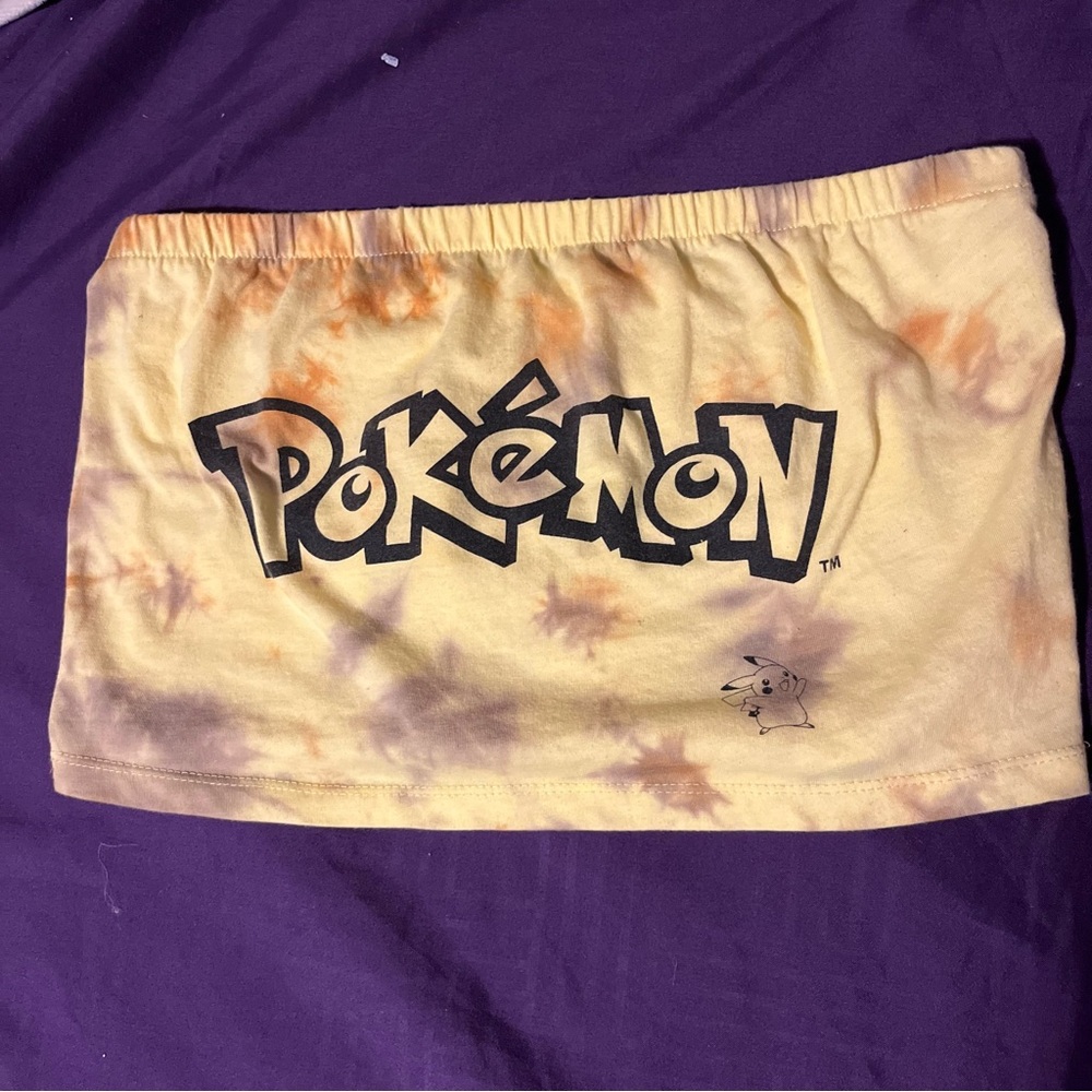 Pokemon Tie Dye Tube Crop Top